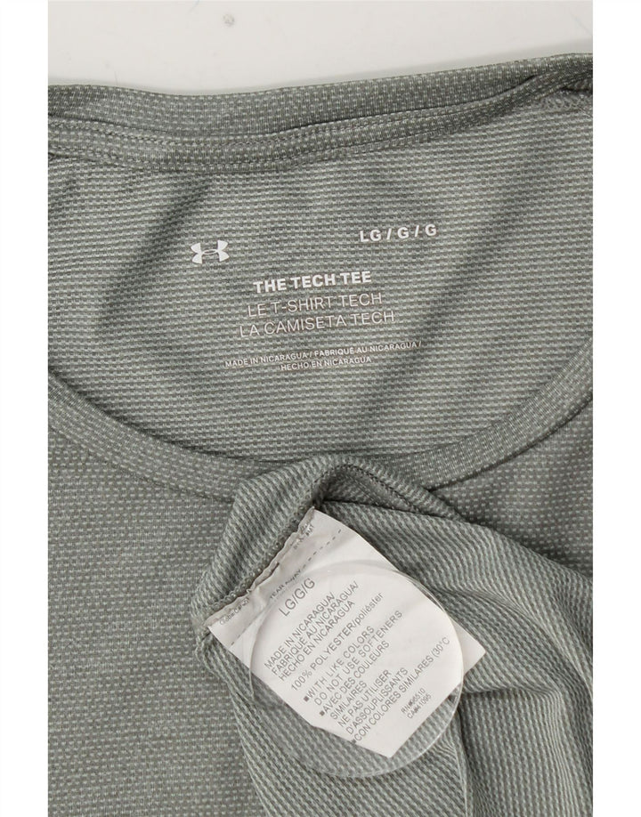 UNDER ARMOUR Herre T-Shirt Top Stor Grøn Polyester