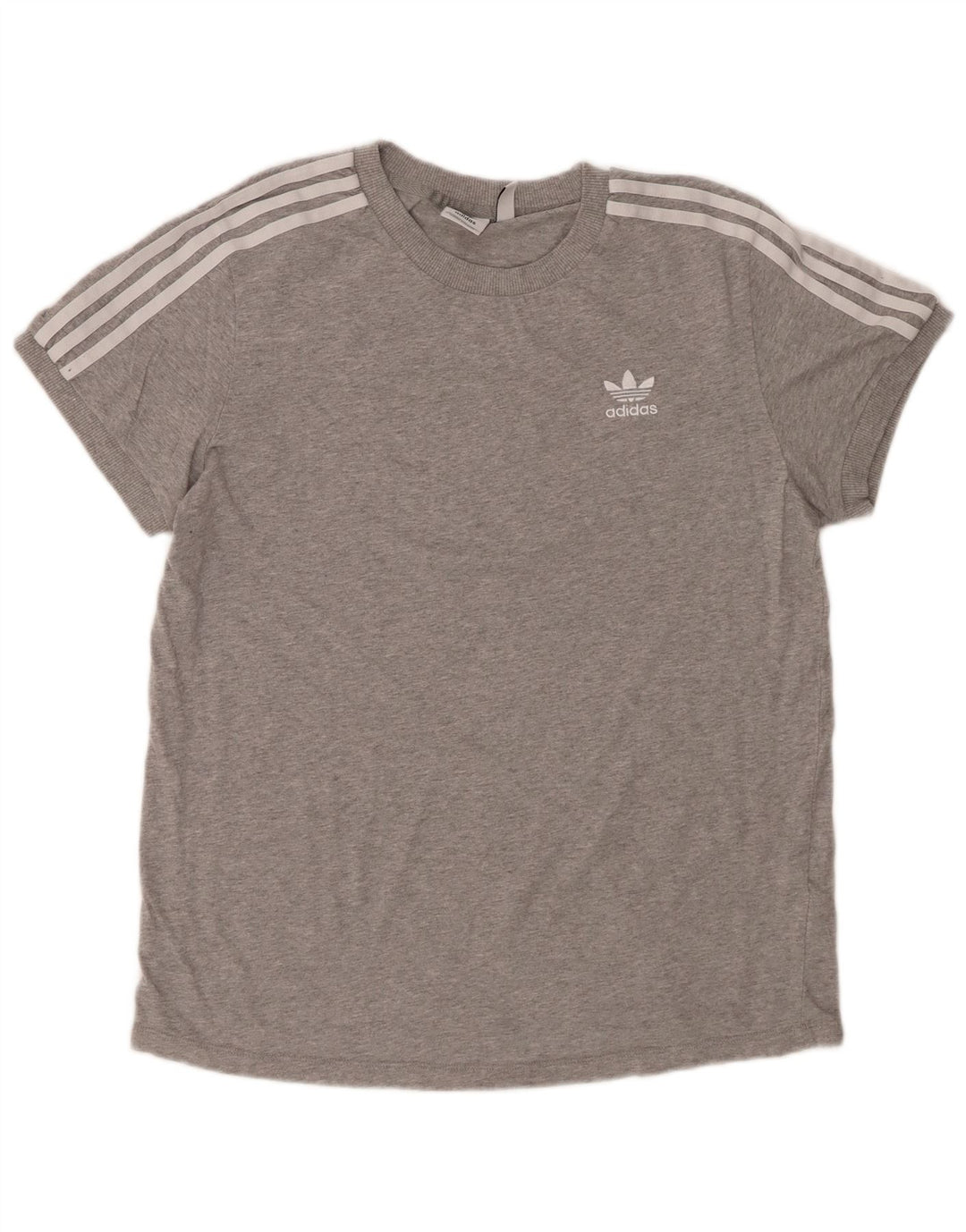 ADIDAS T-shirt top til kvinder DK 12 Mellemgrå Flecked Bomuld