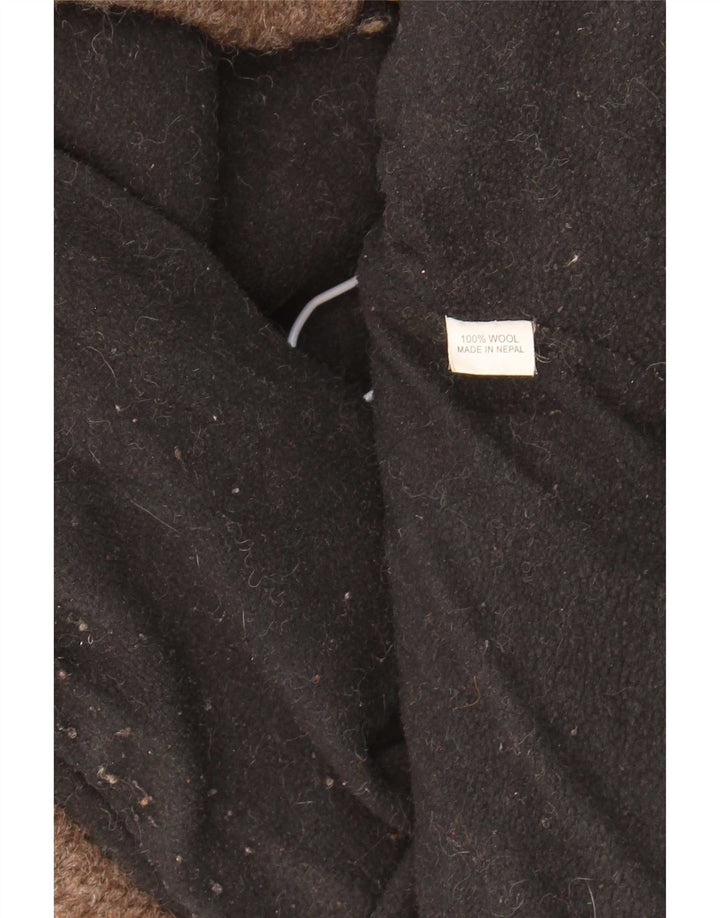 Sternstunde Dame Strik Windbreaker Jacket UK 14 Medium Brown Geometric