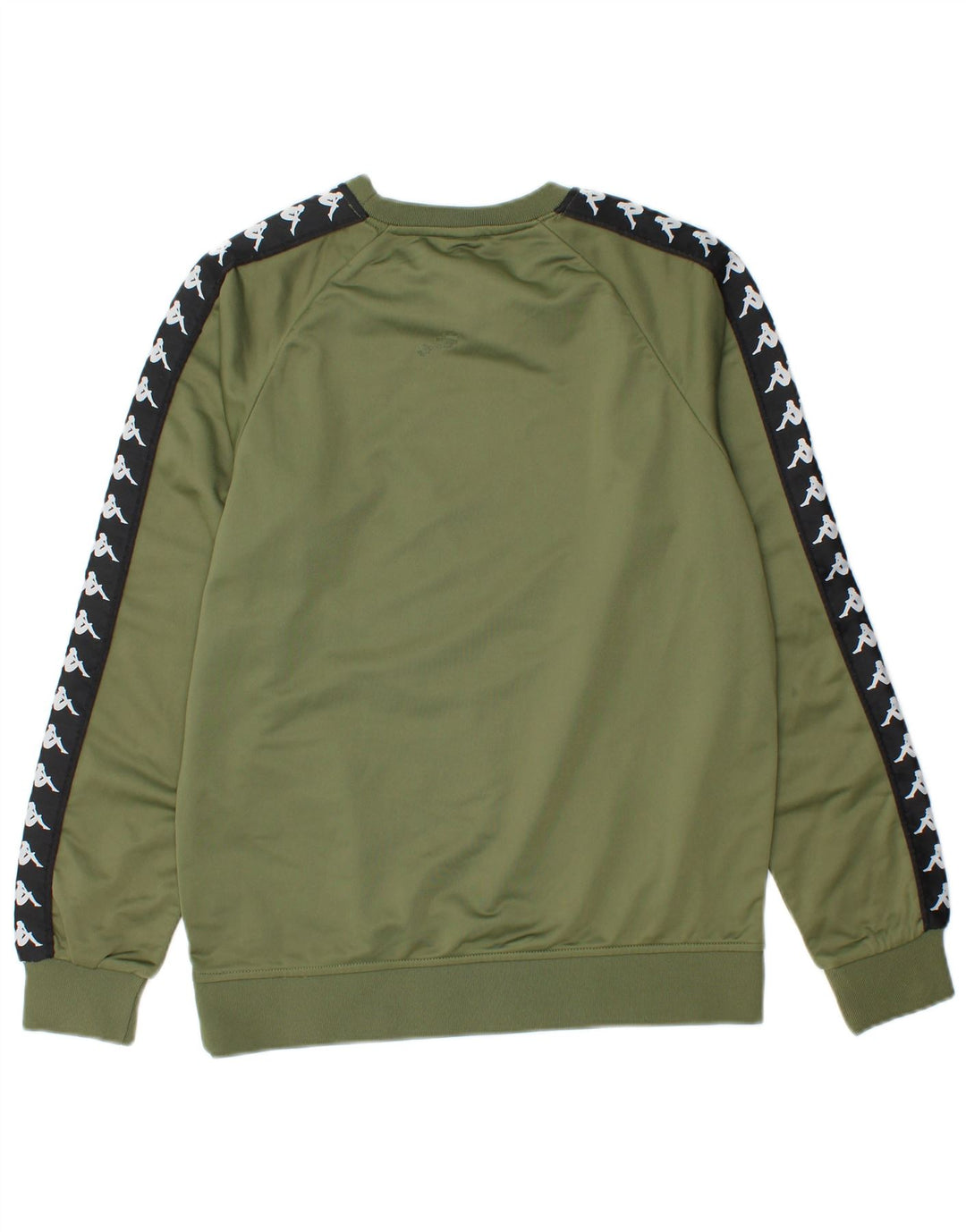 KAPPA Mens Graphic Sweatshirt Jumper Small Green Colourblock Polyester