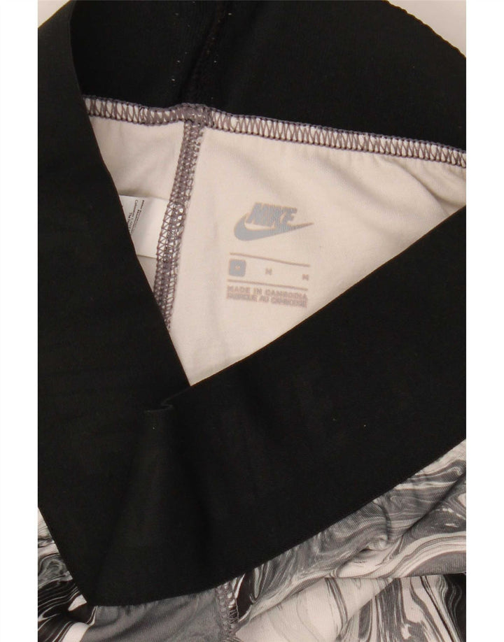 Nike Dame Leggings med abstrakt mønster UK 12 Medium Grey Bomuld