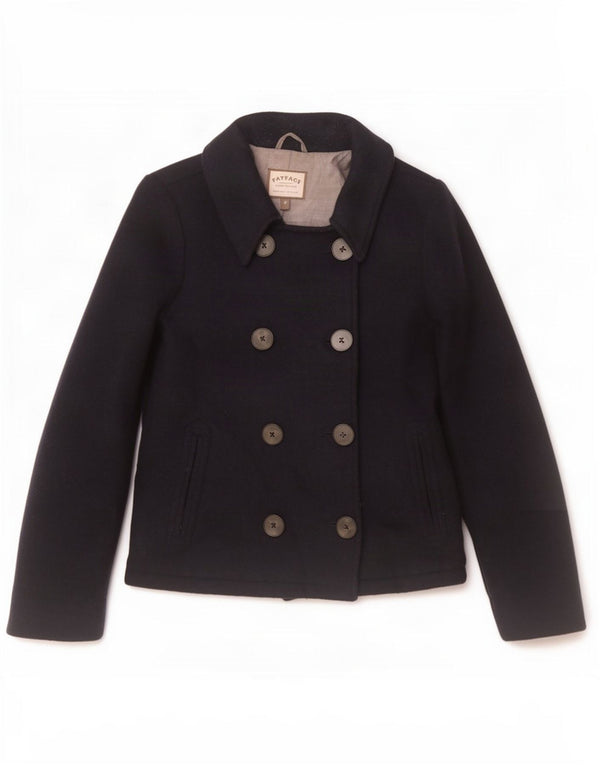 Fat Face Womens Pea Coat UK 10 Small Navy Blue Wool