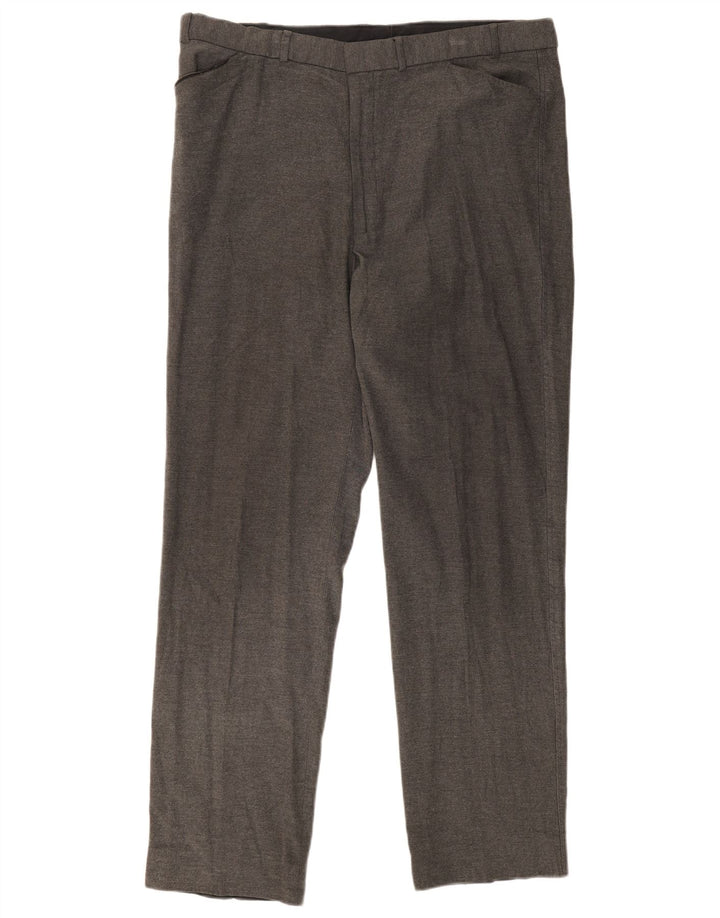 Marks & Spencer Straight Casual Bukser til mænd W40 L33 Grå Viscose