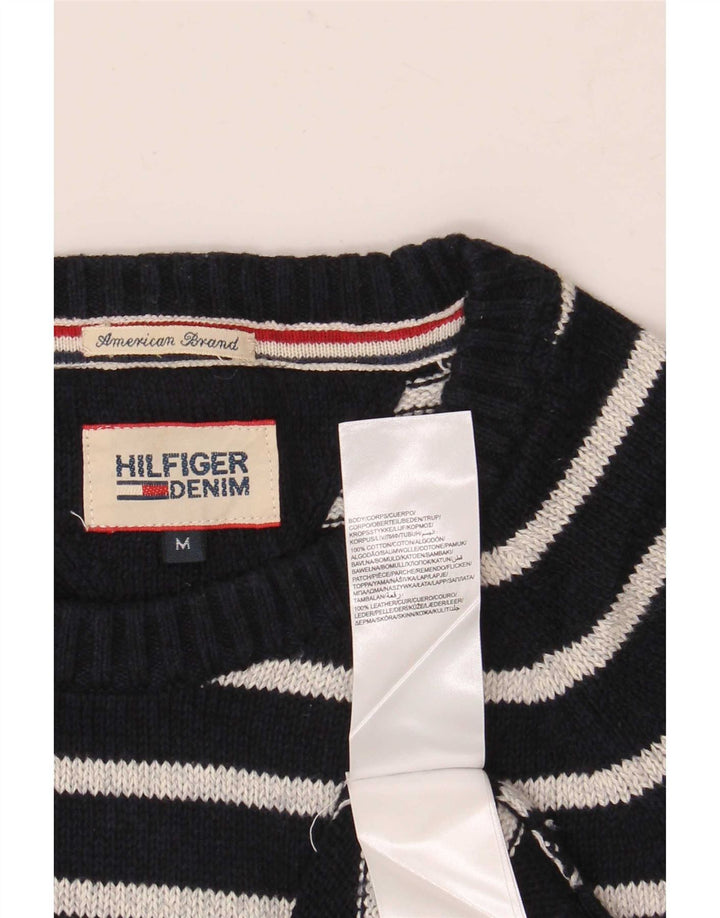 Tommy Hilfiger Herre Crew Neck Jumper Sweater Medium Navyblå Stribet