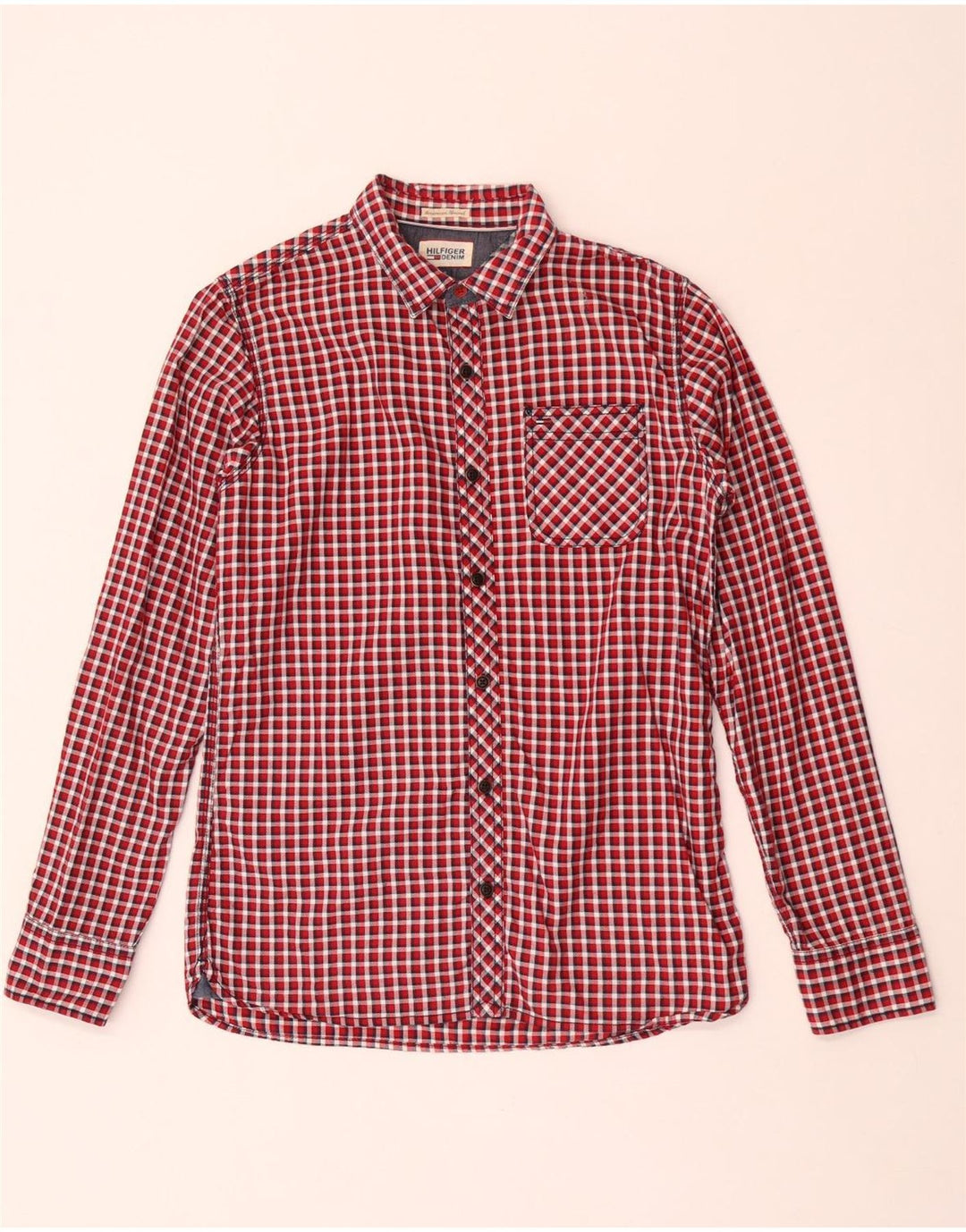 Tommy Hilfiger Herreskjorte Lille rød Gingham Bomuld