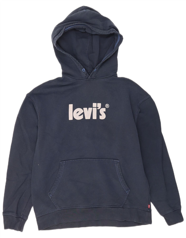 Levi's Grafisk hættetrøje til mænd mellem marineblå bomuld