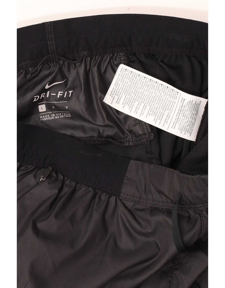 Nike Træningsdragtsbukser til mænd Large Black Colourblock Polyester