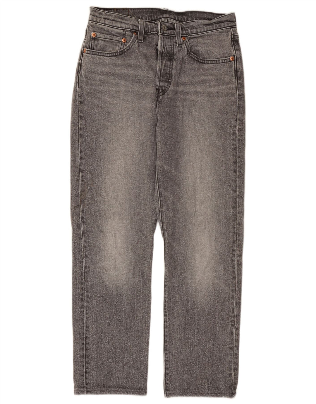 Levi's Dame 501 Straight Jeans W27 L28 Grå Bomuld