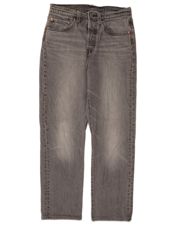 Levi's Dame 501 Straight Jeans W27 L28 Grå Bomuld