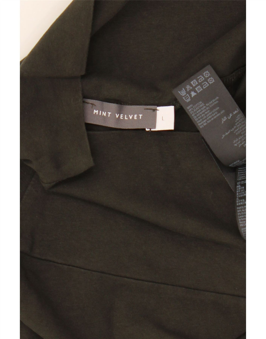 MINT VELVET Womens Capri Leggings UK 14 Large Khaki Cotton