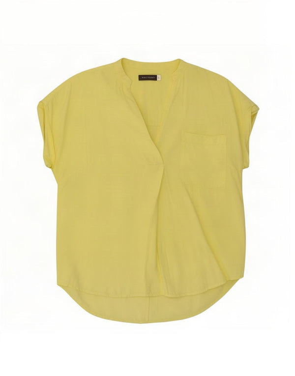 MINT VELVET Damebluse Top UK 12 Medium Yellow Viscose