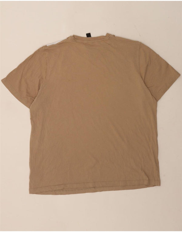 Adidas herre T-shirt top XL brun bomuld