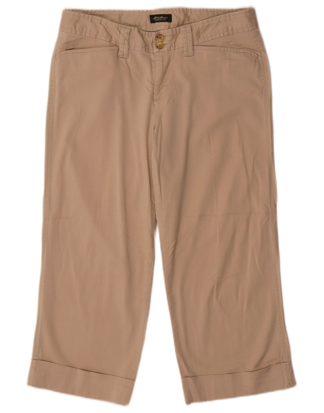 EDDIE BAUER Dame Vashon Fit Capri Bukser US 6 Medium W32 L21 Beige