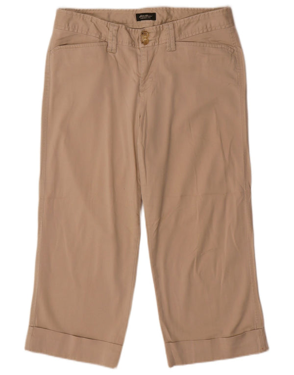 EDDIE BAUER Dame Vashon Fit Capri Bukser US 6 Medium W32 L21 Beige