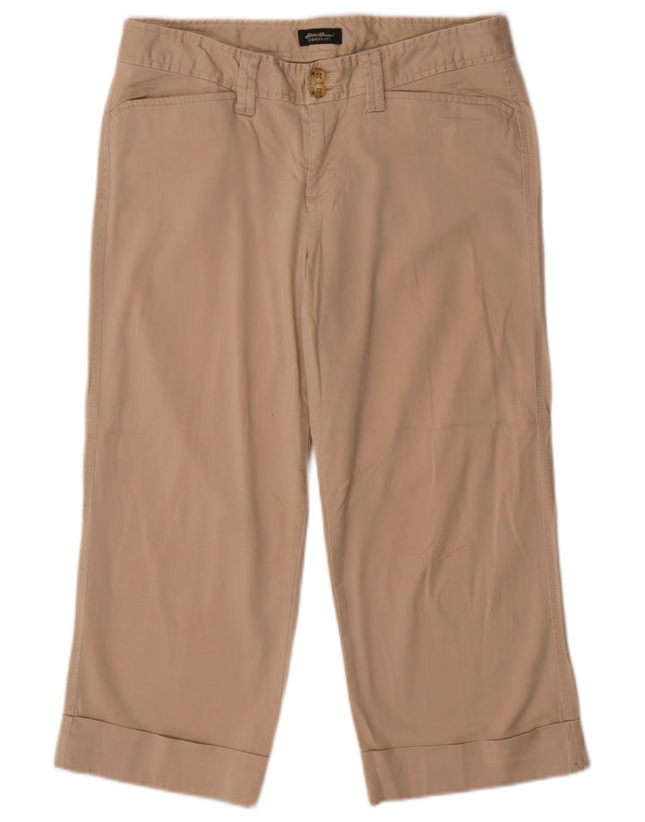 EDDIE BAUER Dame Vashon Fit Capri Bukser US 6 Medium W32 L21 Beige