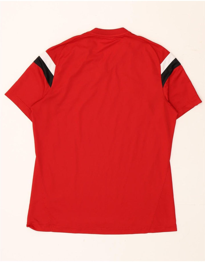 Adidas Herre Climacool T-Shirt Top Stor Rød Colourblock Polyester