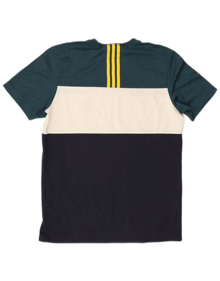 Adidas Herre T-Shirt Top Medium Flerfarvet Colourblock Bomuld