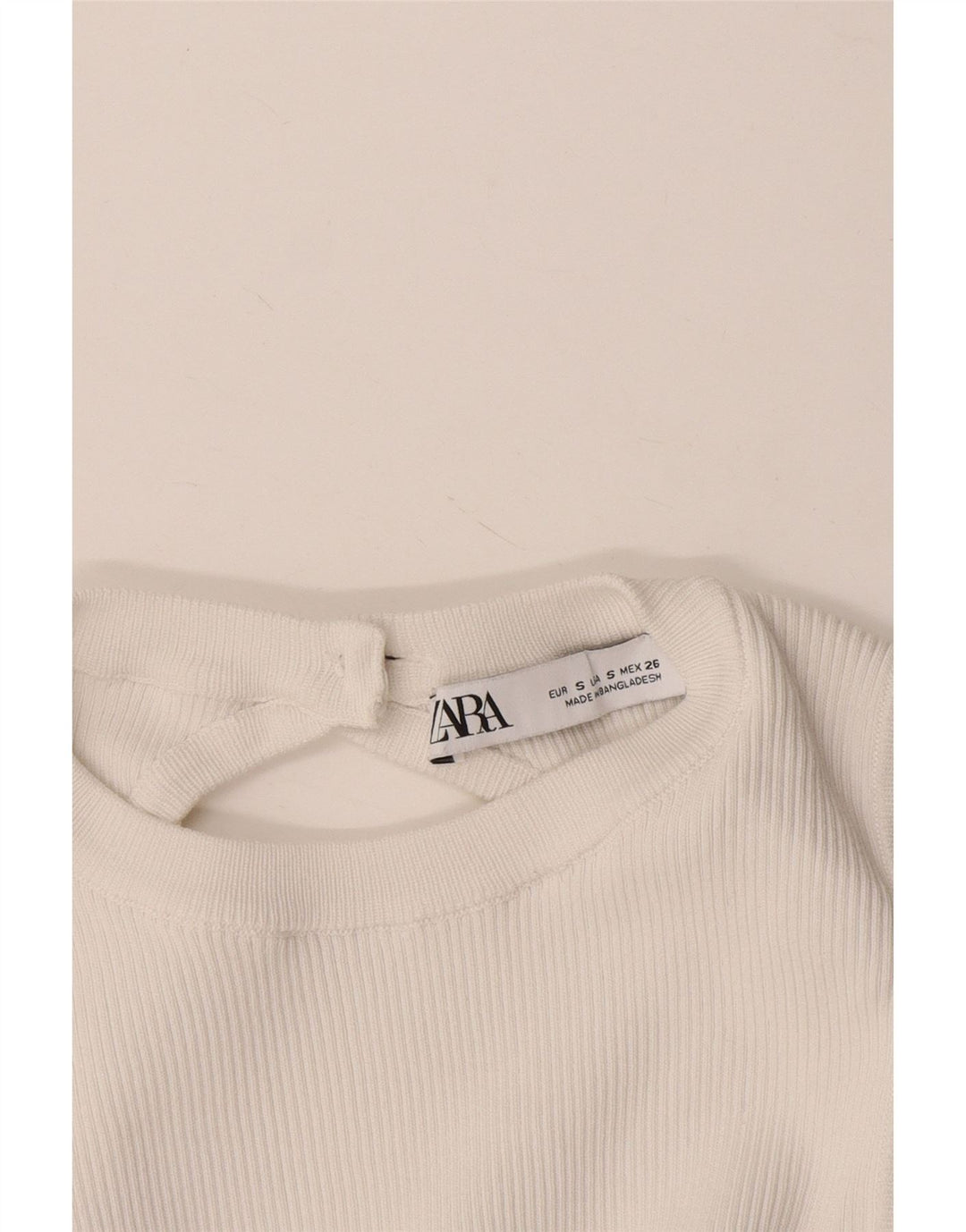 ZARA Dame Ærmeløs Jumper Dress UK 8 Small White