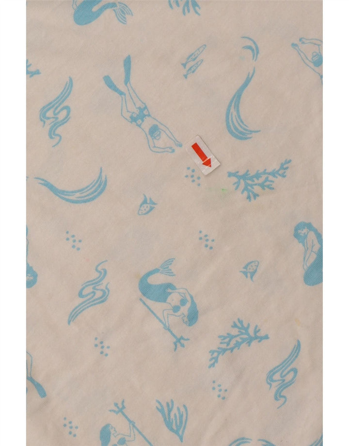 HURLEY Herre grafisk T-shirt Top Medium Hvid Bomuld