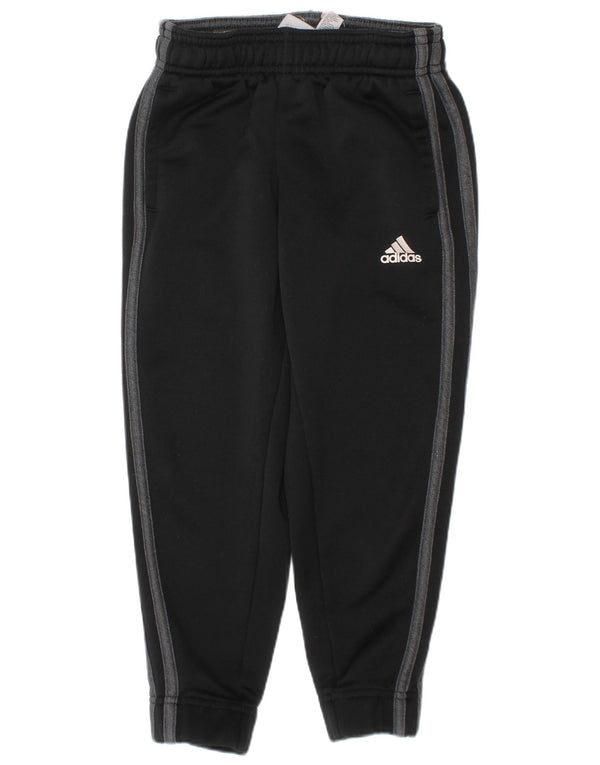 Adidas Boys Climalite Træningsdragt Bukser Joggers 4-5 år Sort Polyester