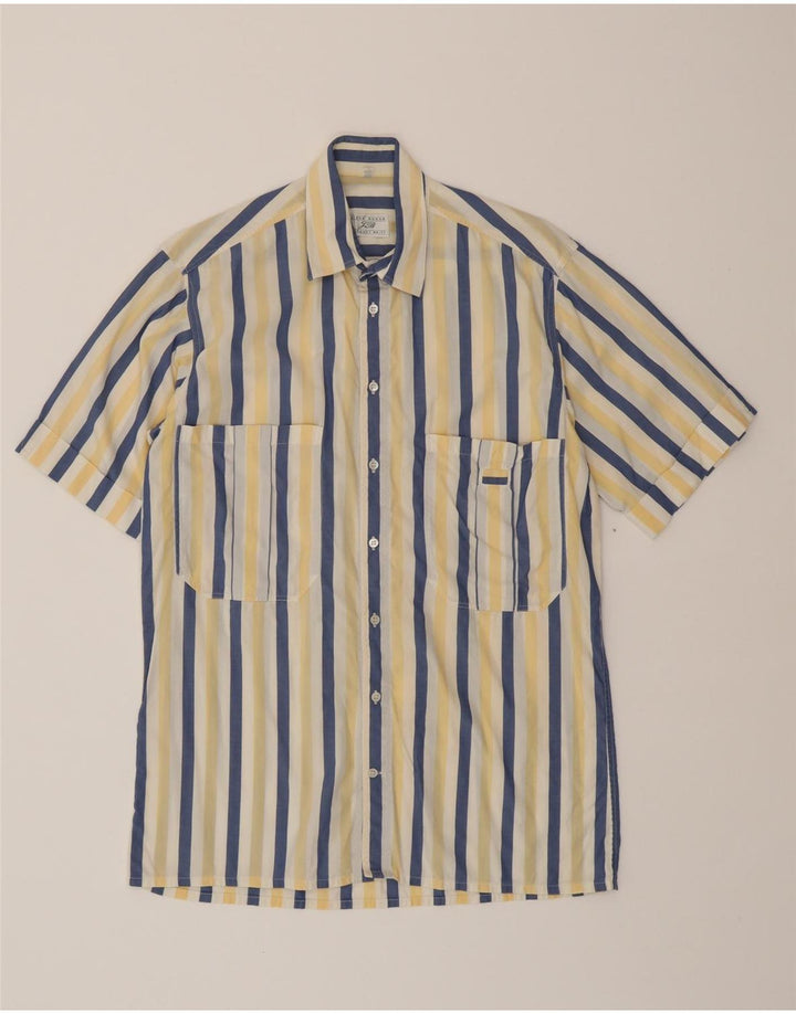 JACQUE BRITT Mens Shirt Size 38 15 Medium Yellow Striped Classic Vintage Jacque Britt and Second-Hand Jacque Britt from Messina Hembry 
