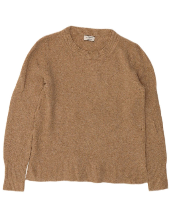 J. Crew Dame Boat Neck Jumper Sweater UK 8 Small Beige Acryl