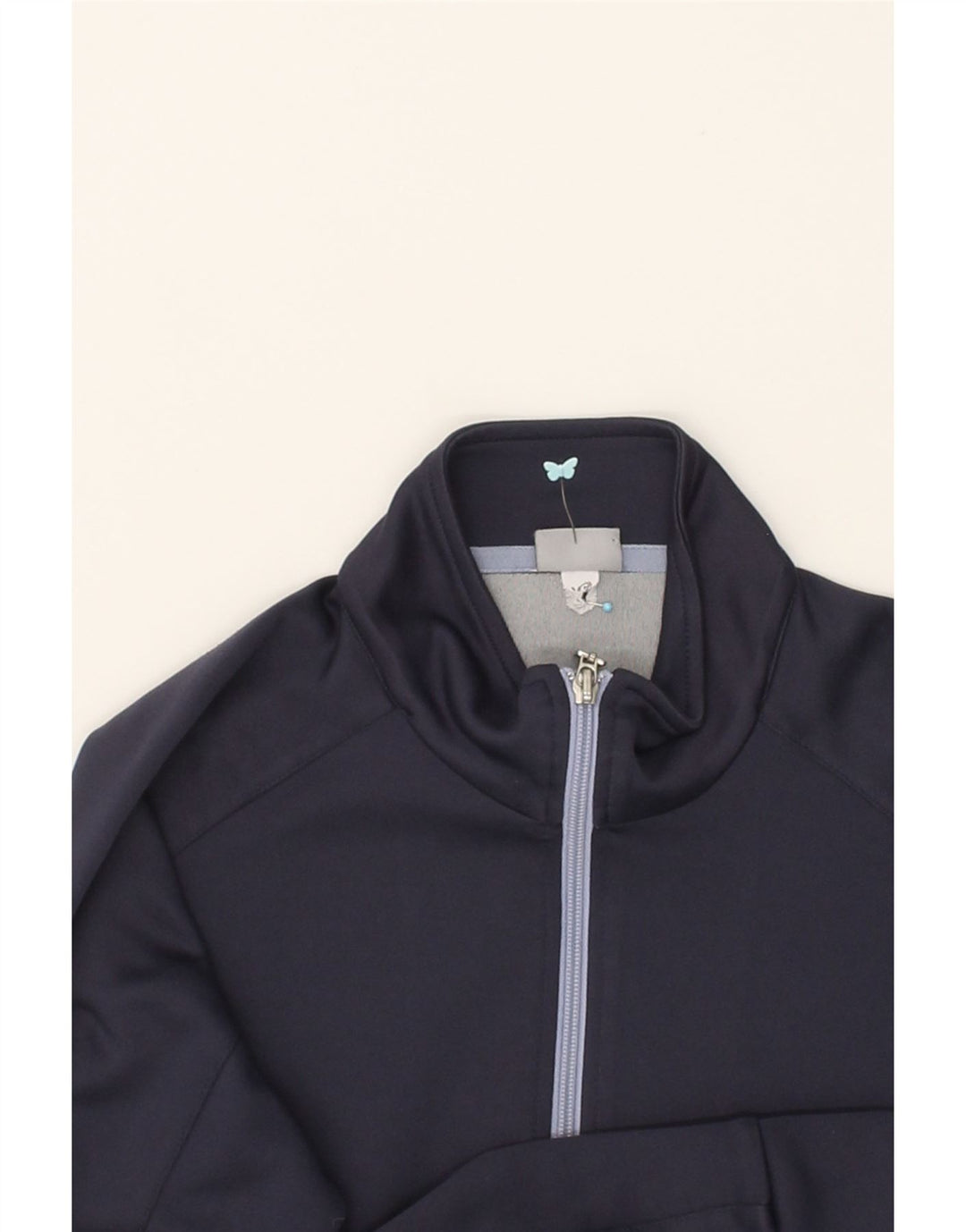 ASICS Womens Tracksuit Top Jacket UK 18 XL Navy Blue Colourblock Polyamide Vintage Asics and Second-Hand Asics from Messina Hembry 