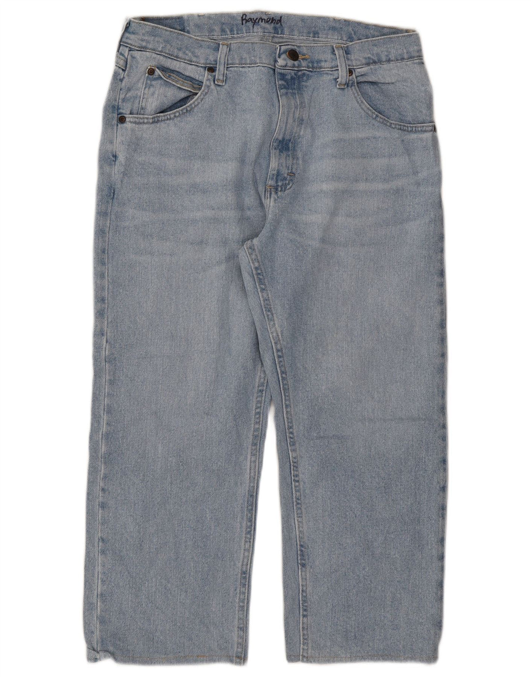 Wrangler herre cropped jeans W34 L23 blå bomuld