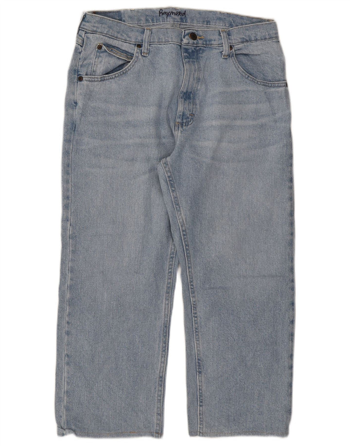 Wrangler herre cropped jeans W34 L23 blå bomuld