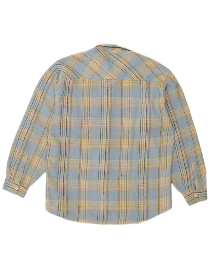 Vagabond Herre Overshirt Flanellskjorte Medium Blue Check