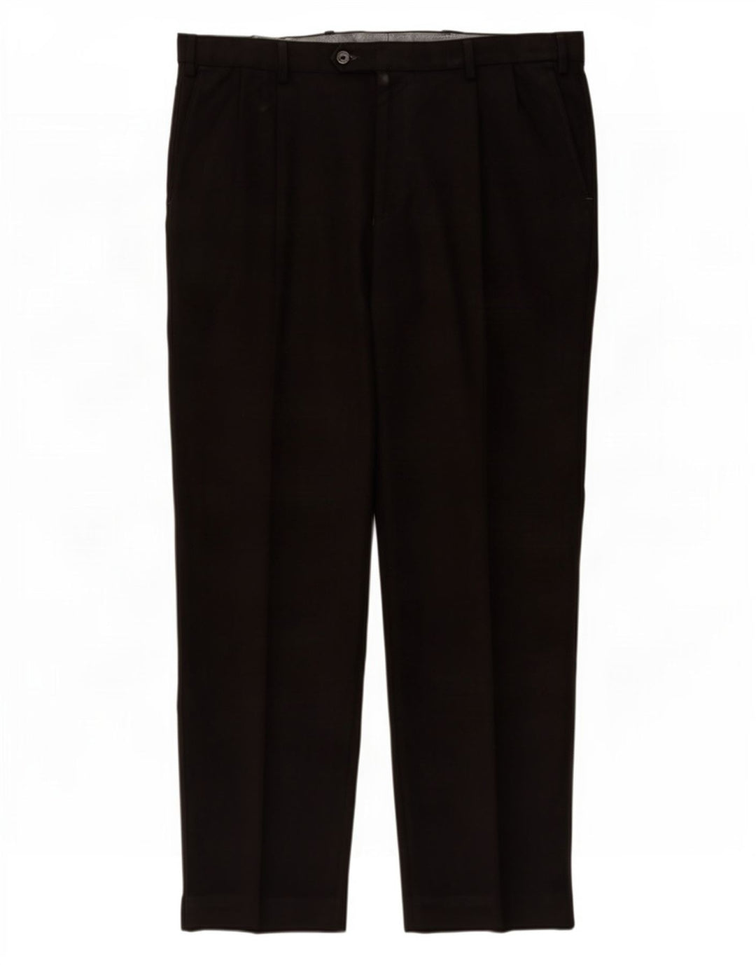 Marks & Spencer Herre Regular Suit Bukser W38 L31 Sort Polyester