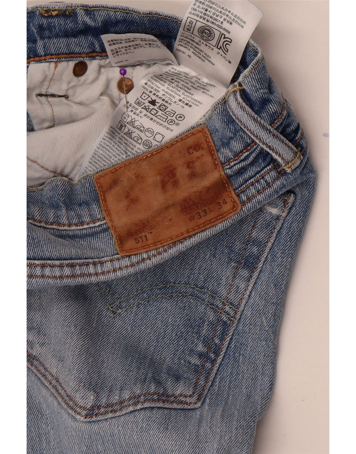 Levi's Dame 511 Slim Jeans W33 L34 Blå Bomuld