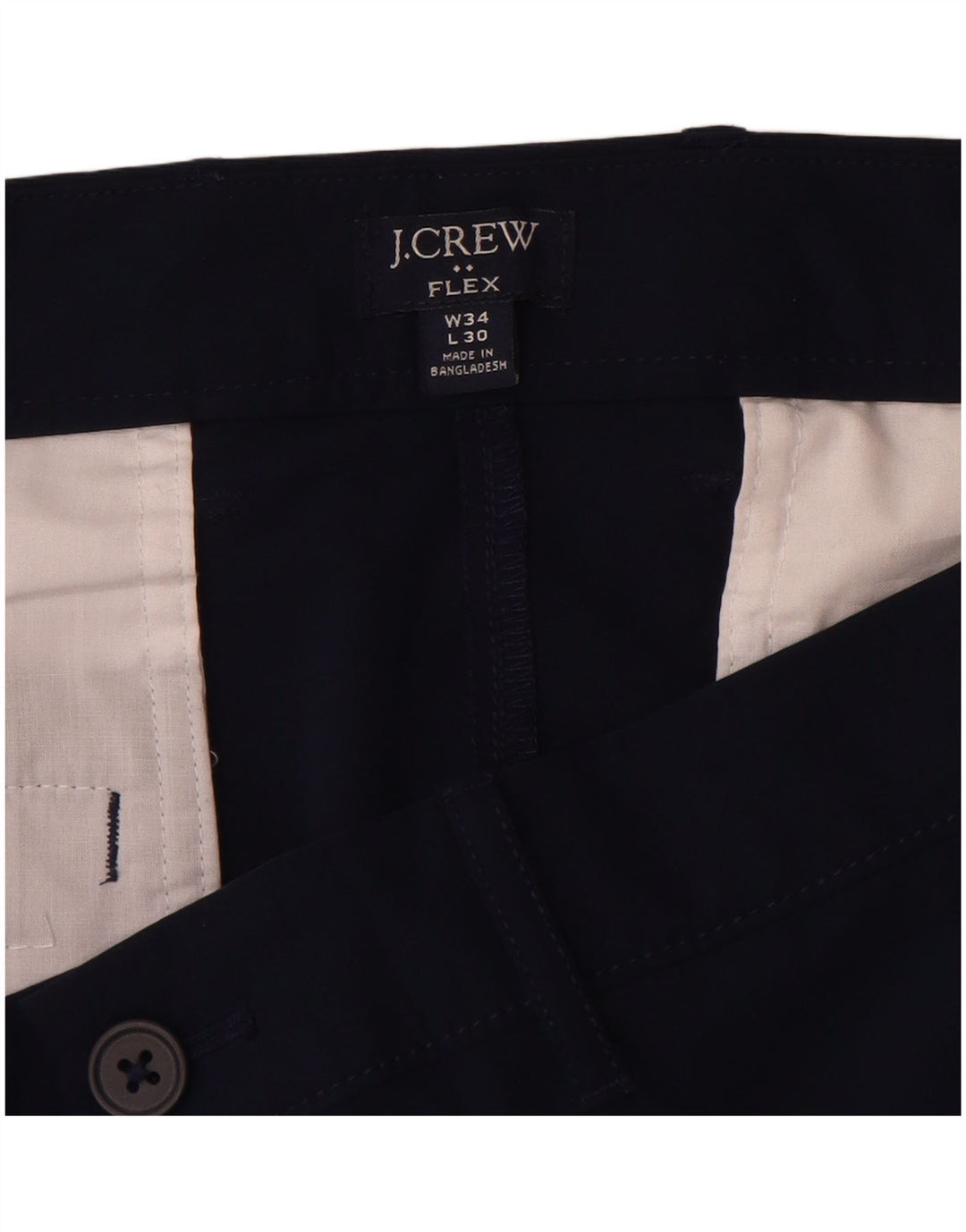 J. Crew Herre Flex Slim Chino Bukser W34 L30 Marineblå Polyester