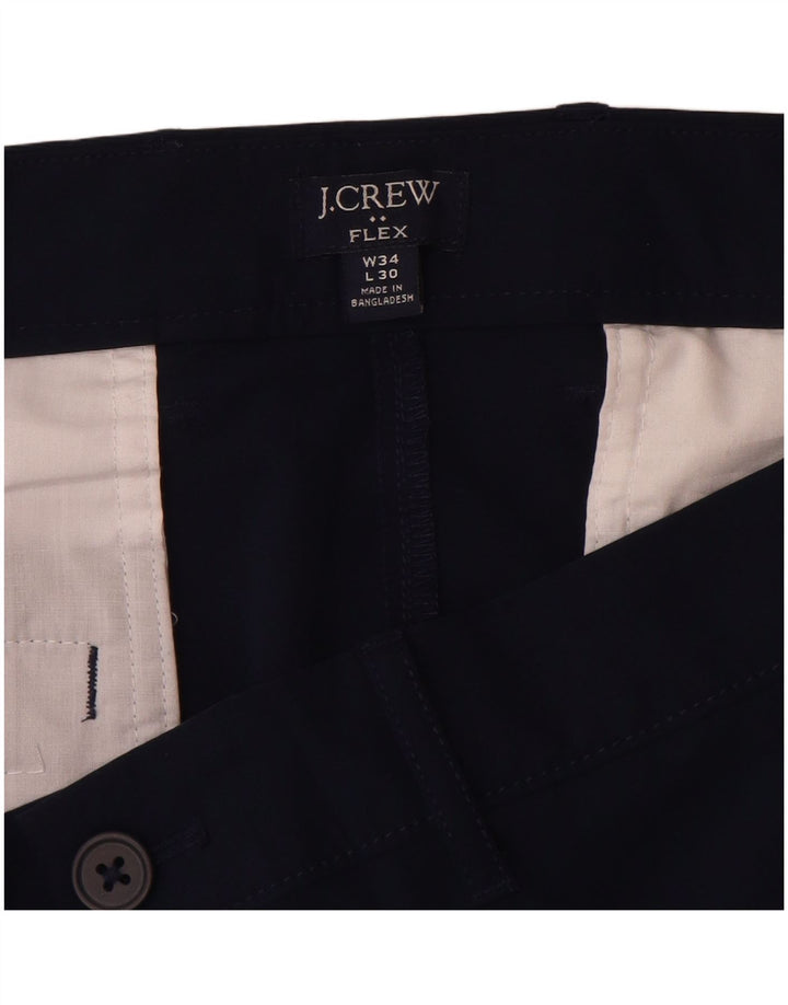 J. Crew Herre Flex Slim Chino Bukser W34 L30 Marineblå Polyester