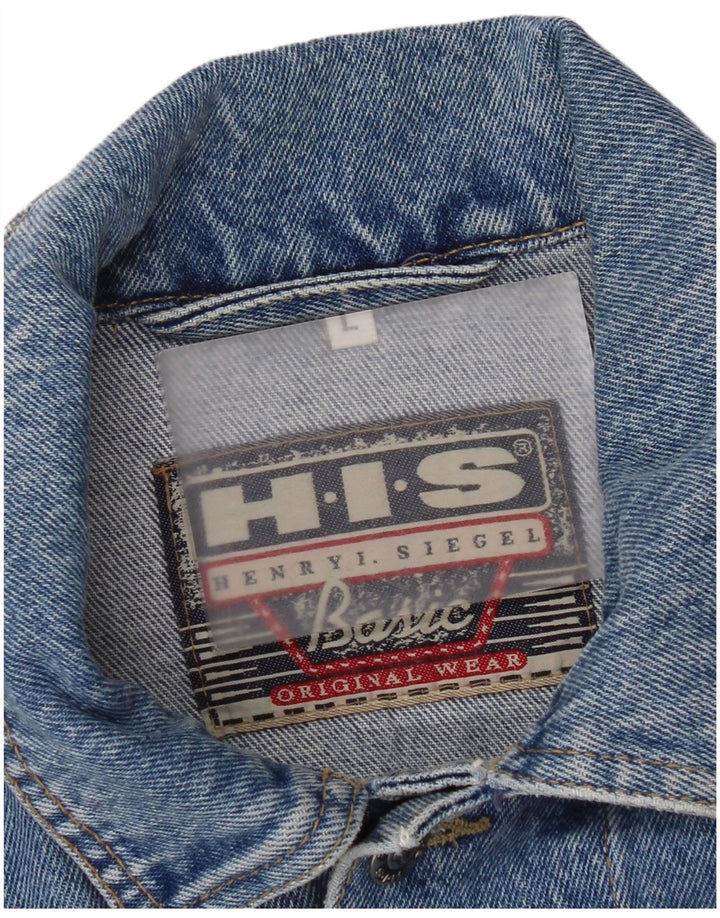 Henry I Siegel H.I.S Denimjakke til mænd UK 40 Large Blue Cotton