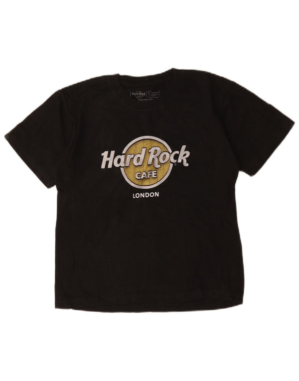 Hard Rock Cafe Boys London Grafisk T-Shirt Top 11-12 År Stor Sort