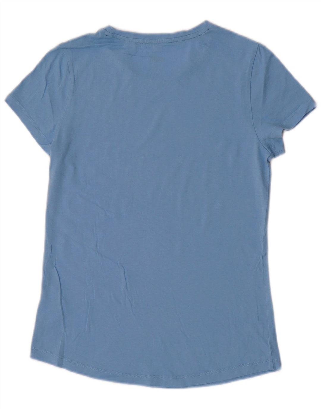 Puma Dame T-Shirt Top UK 10 Lille Blå Bomuld