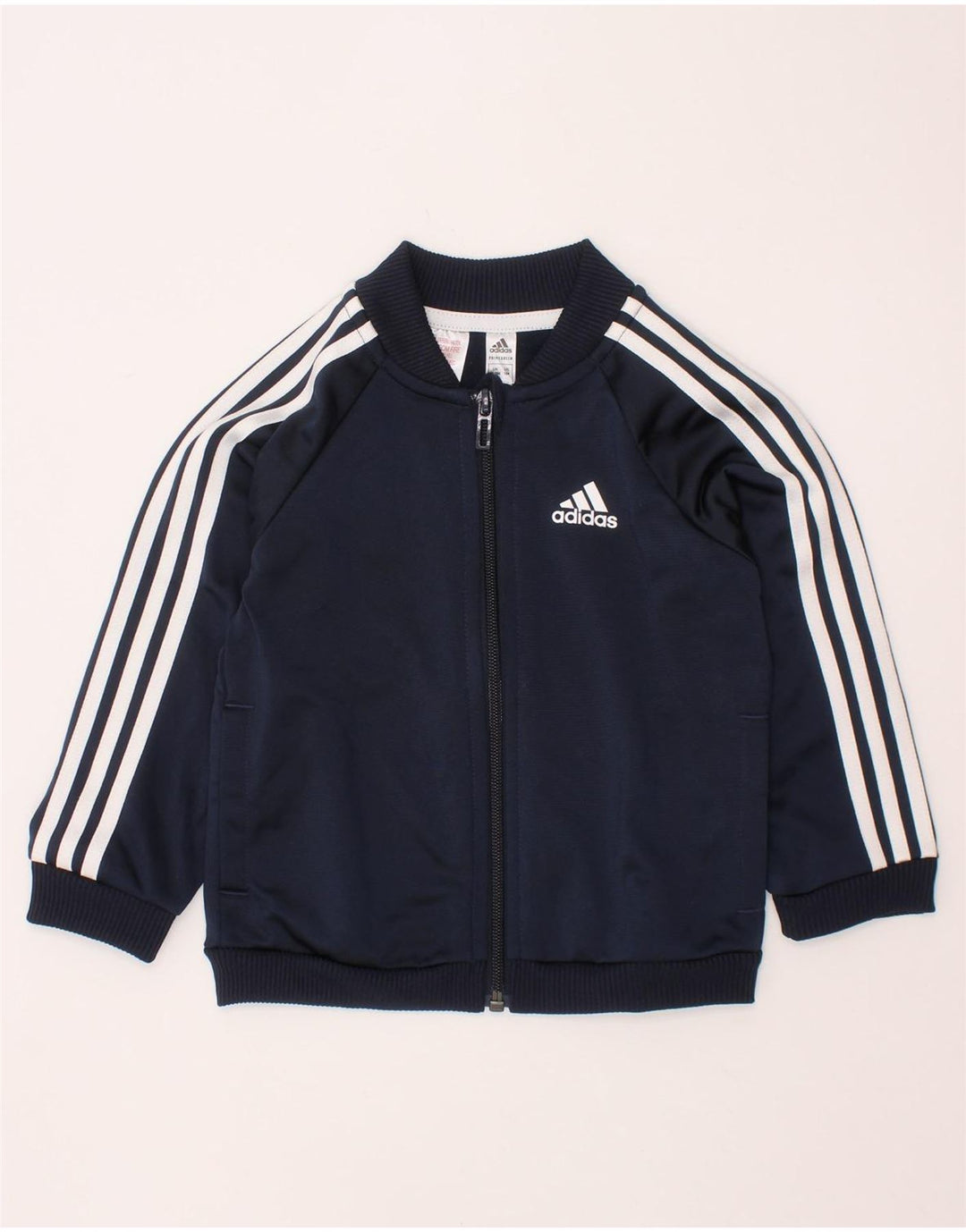ADIDAS Baby Drenge Træningsdragt Topjakke 12-18 Måneder Marineblå Polyester