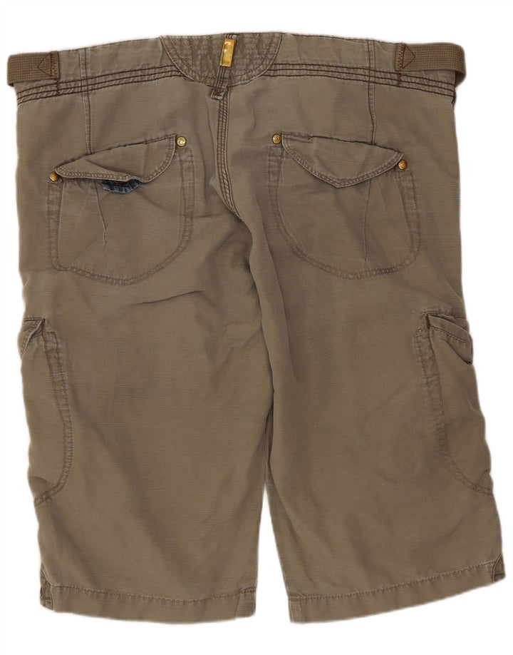 Lee Womens Cenn Cargo Shorts W34 Large Khaki Bomuld