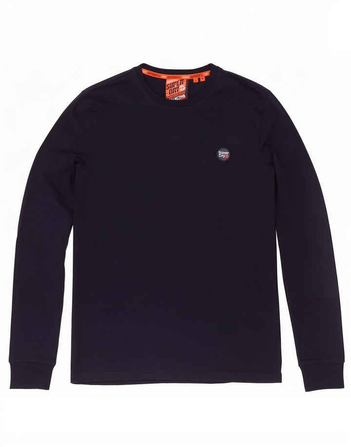 Superdry Herre Top Langærmet Medium Marineblå Bomuld