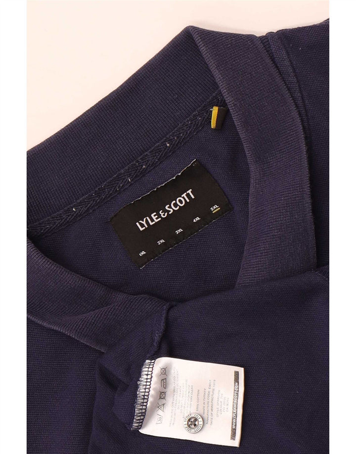 Lyle & Scott herre poloskjorte 5XL marineblå bomuld