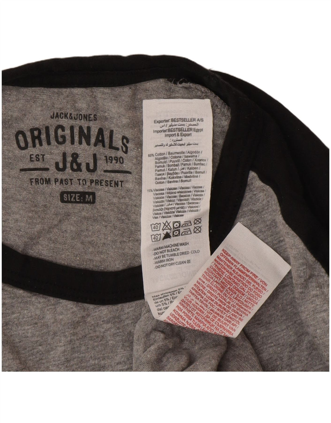 Jack & Jones Herre Top Langærmet Medium Grey Bomuld