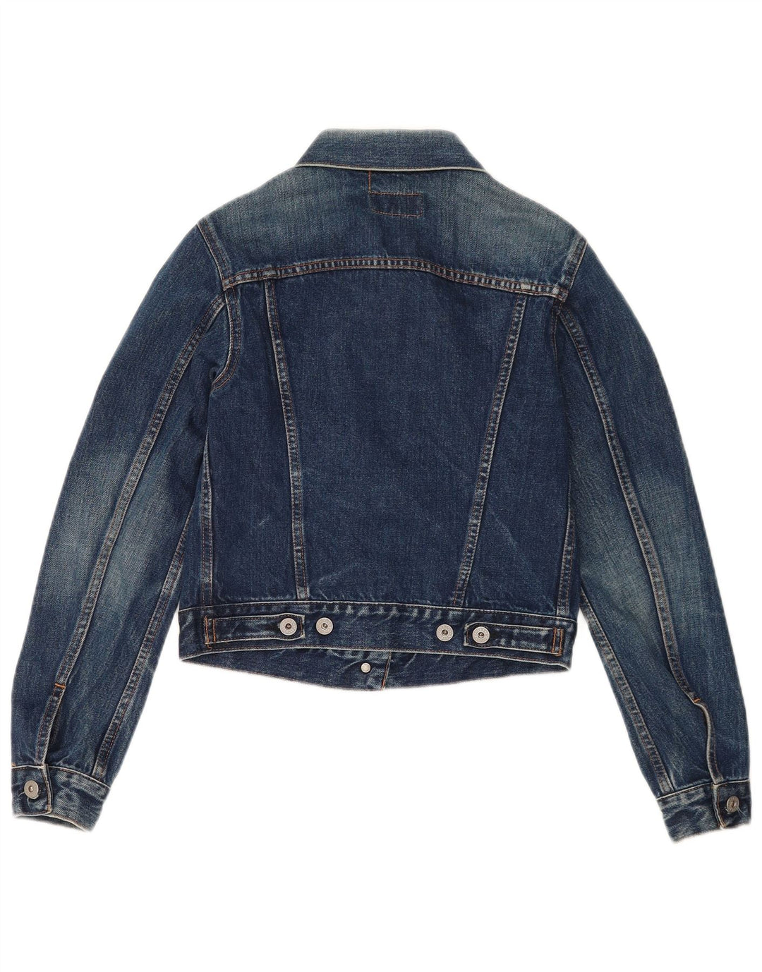 Replay Dame Crop Denim Jacket UK 12 Medium Blue Cotton