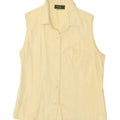 EDDIE BAUER Womens Sleeveless Shirt Blouse UK 12 Medium Yellow Vintage Eddie Bauer and Second-Hand Eddie Bauer from Messina Hembry 