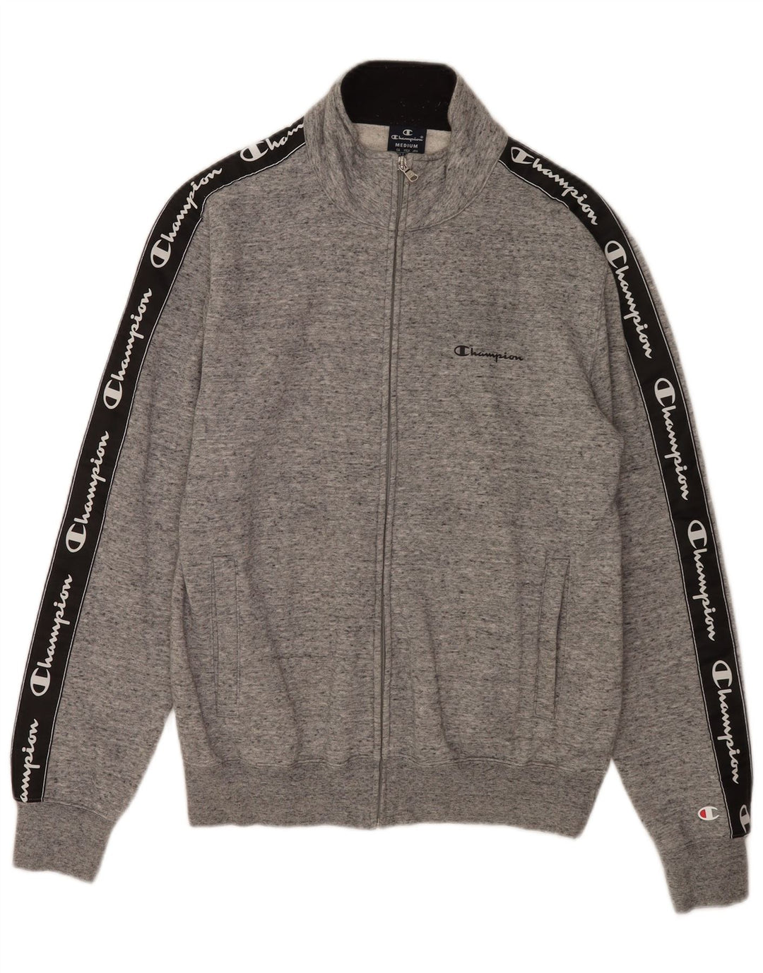 Champion Herre grafisk træningsdragt Topjakke Medium Grey Flecked Bomuld