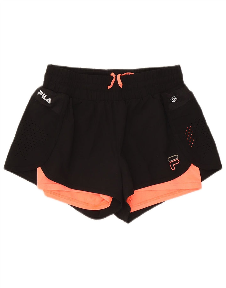 Fila Graphic Sports Shorts til kvinder UK 12 Medium Black