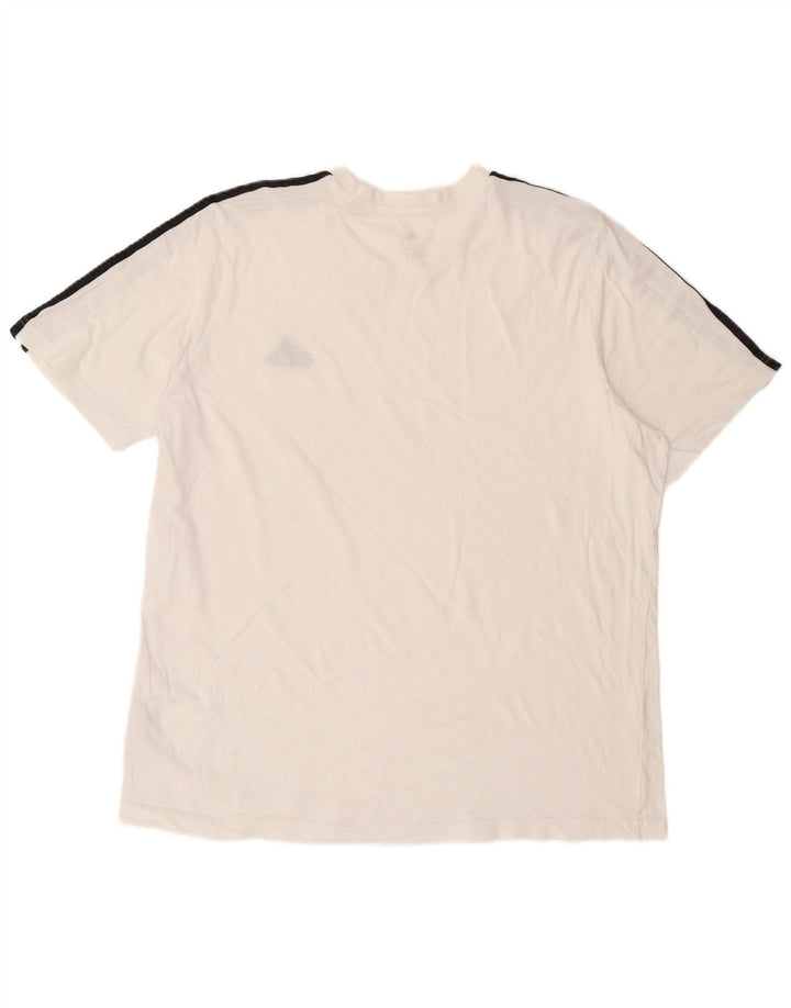 Adidas Herre T-Shirt Top XL Hvid Bomuld