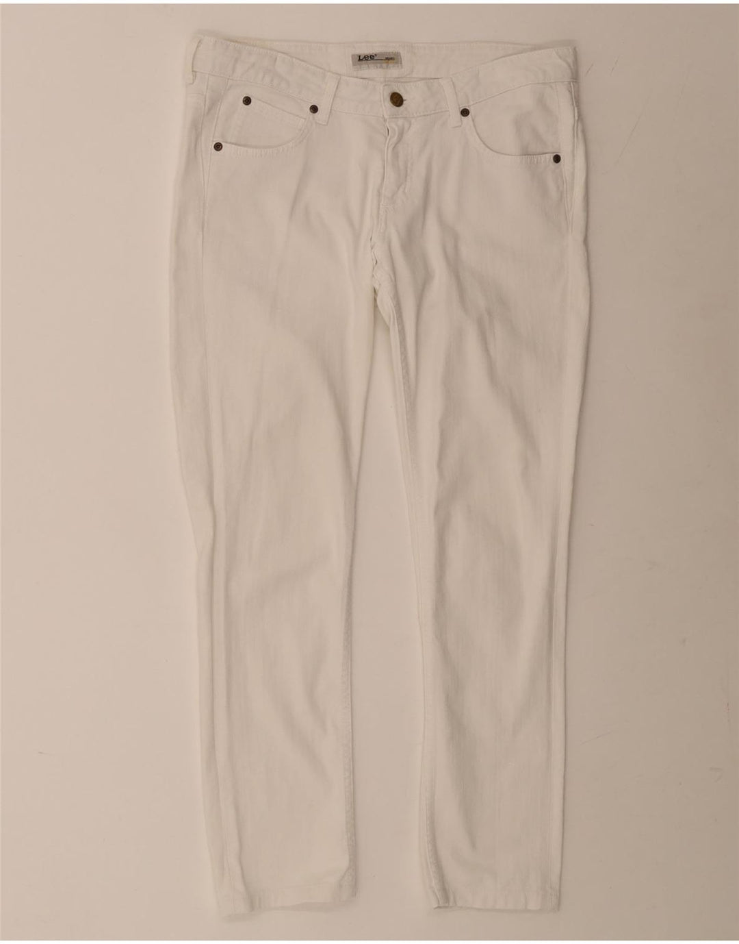 Lee Kvinder Norma Slim Jeans W30 L27 Hvid Bomuld