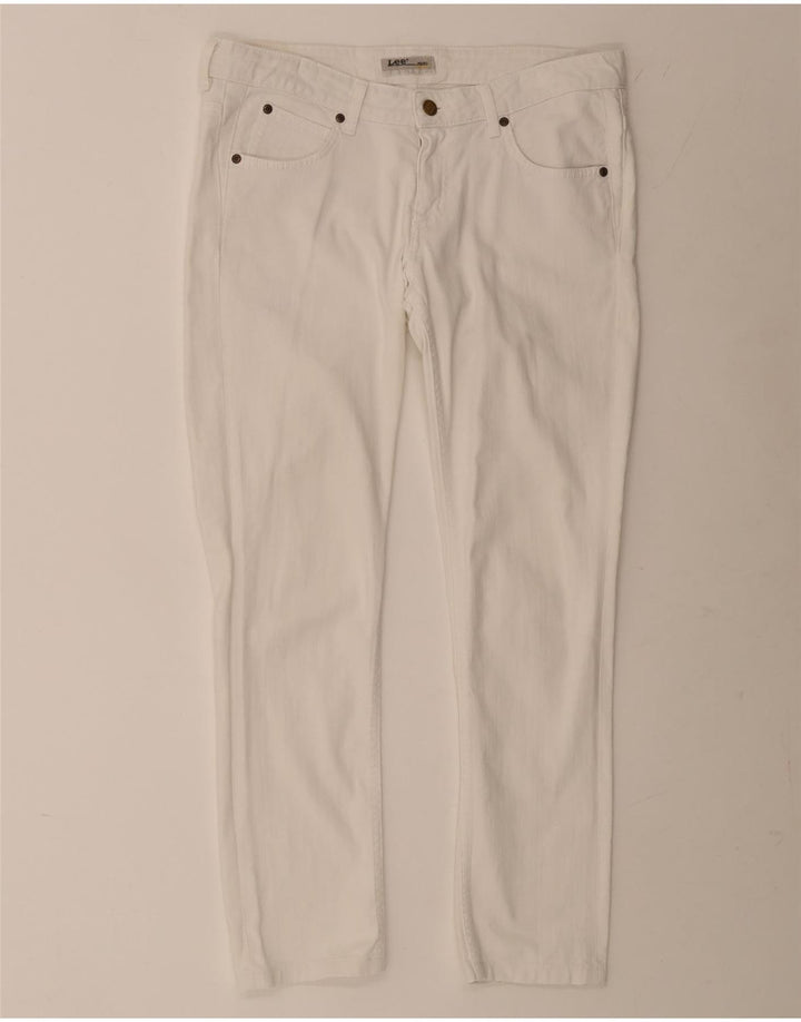 Lee Kvinder Norma Slim Jeans W30 L27 Hvid Bomuld