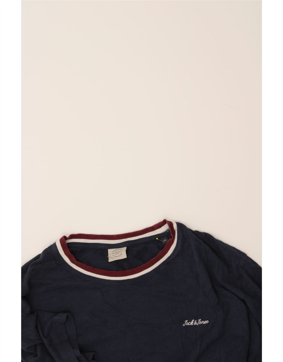 JACK & JONES Mens T-Shirt Top 2XL Navy Blue Cotton Vintage Jack & Jones and Second-Hand Jack & Jones from Messina Hembry 